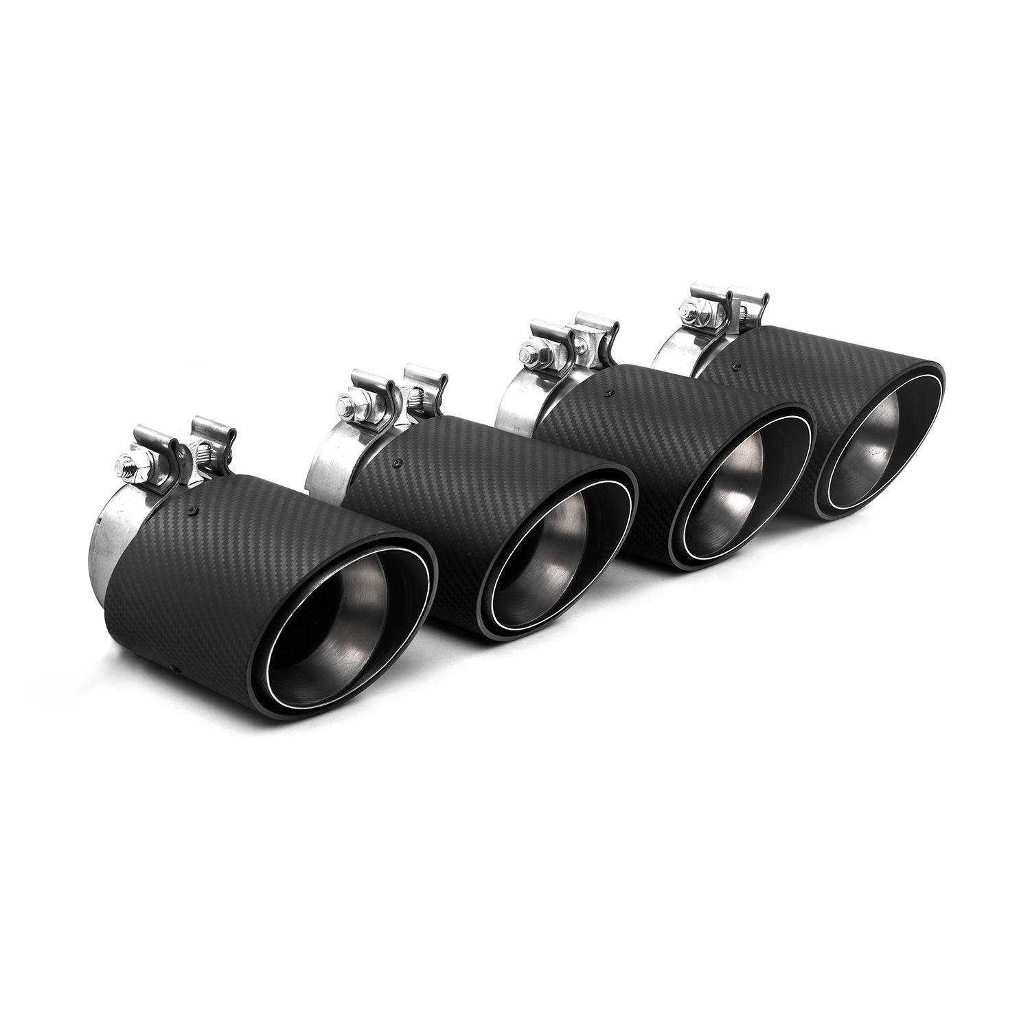 R44 BMW G90 & G99 M5 Matte Carbon Fibre Exhaust Tips Set