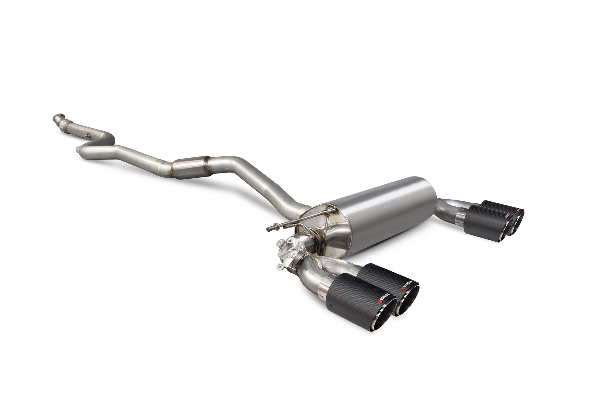 Scorpion Exhaust System For BMW M2 F87 Non-GPF Carbon Fibre 90mm Ascari Tailpipes