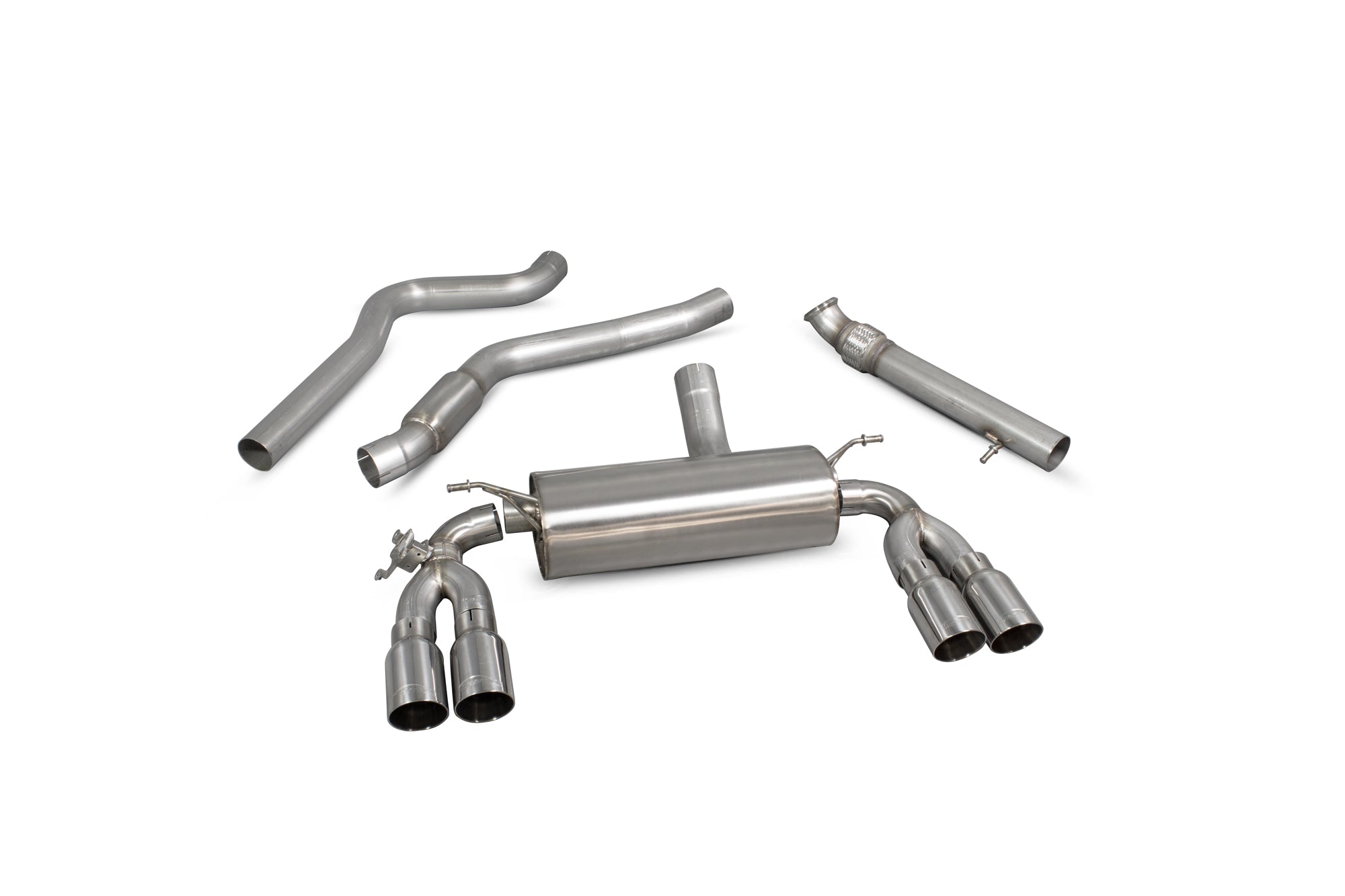 Scorpion Exhaust System For BMW M2 F87 Non-GPF Polished 90mm Daytona Tailpipe