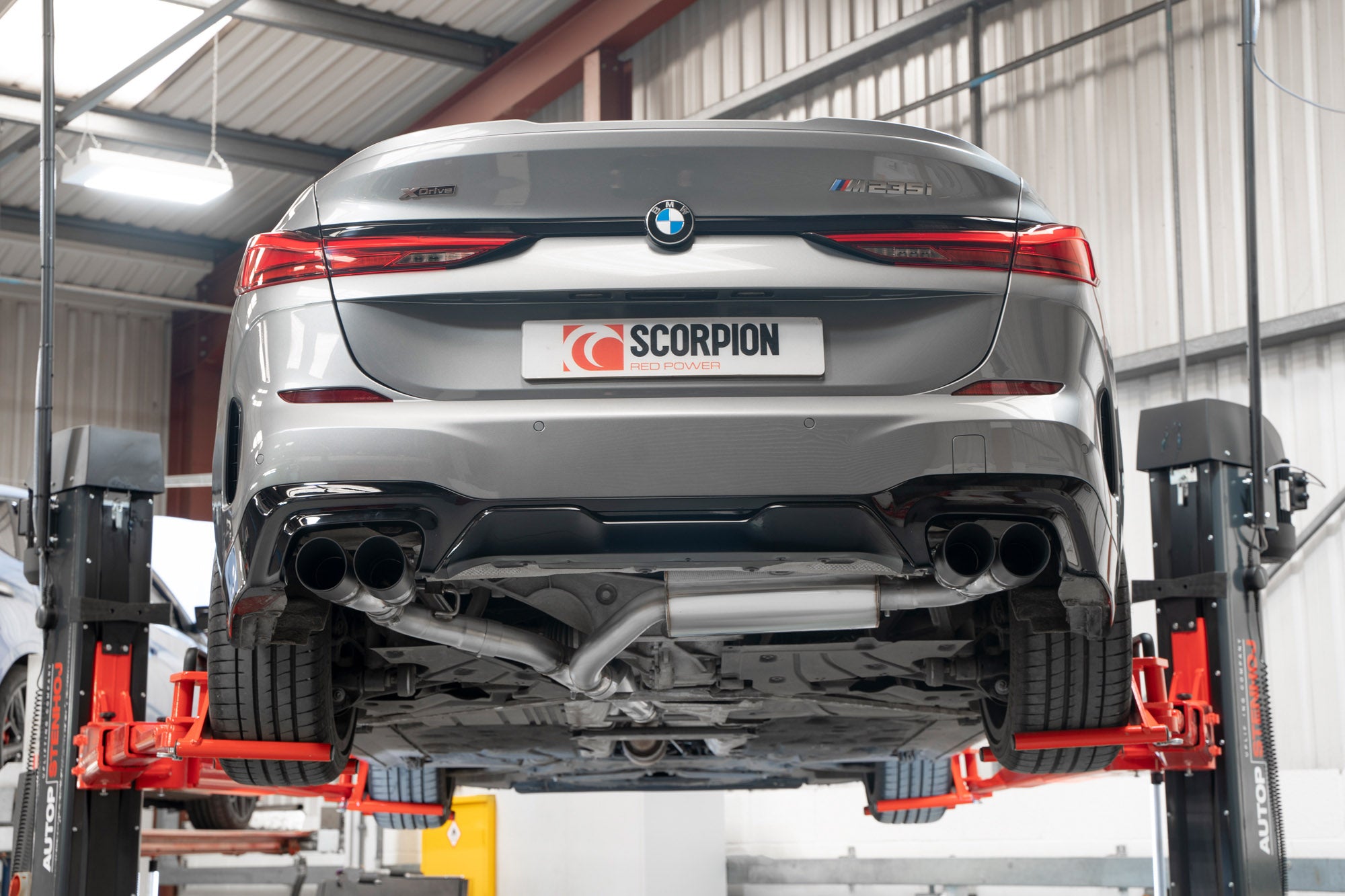 Scorpion Exhaust System For BMW M235i Gran Coupe xDrive F44 Black Ceramic 90mm Daytona Tailpipess