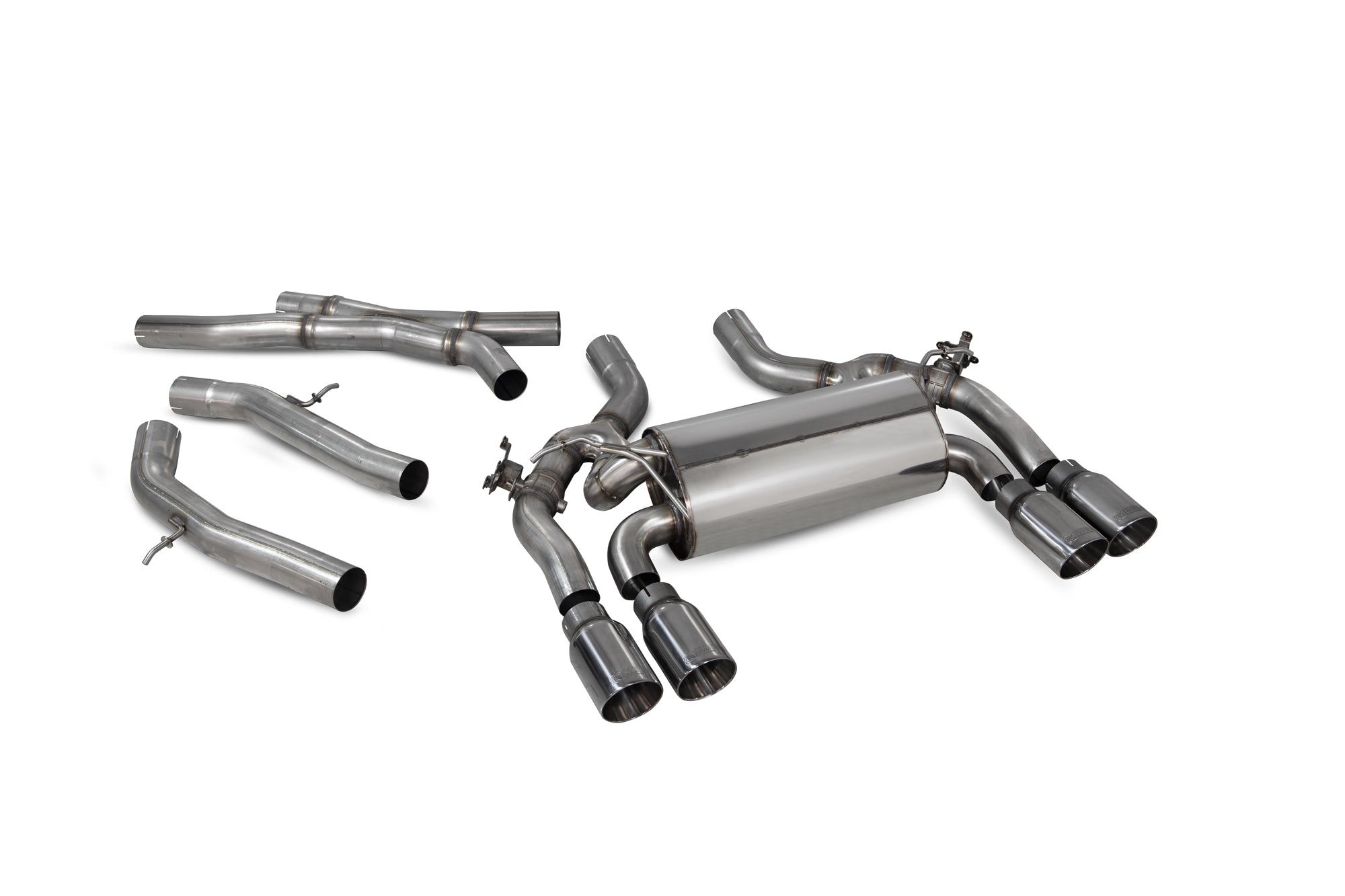 Scorpion Exhaust System For BMW M2 Competition F87N Polished 90mm Daytona Tailpipe