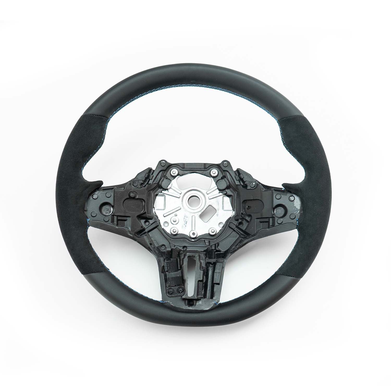 SHFT Round Steering Wheel In Alcantara & Leather For BMW G80 M3, G82 M4 & G87 M2