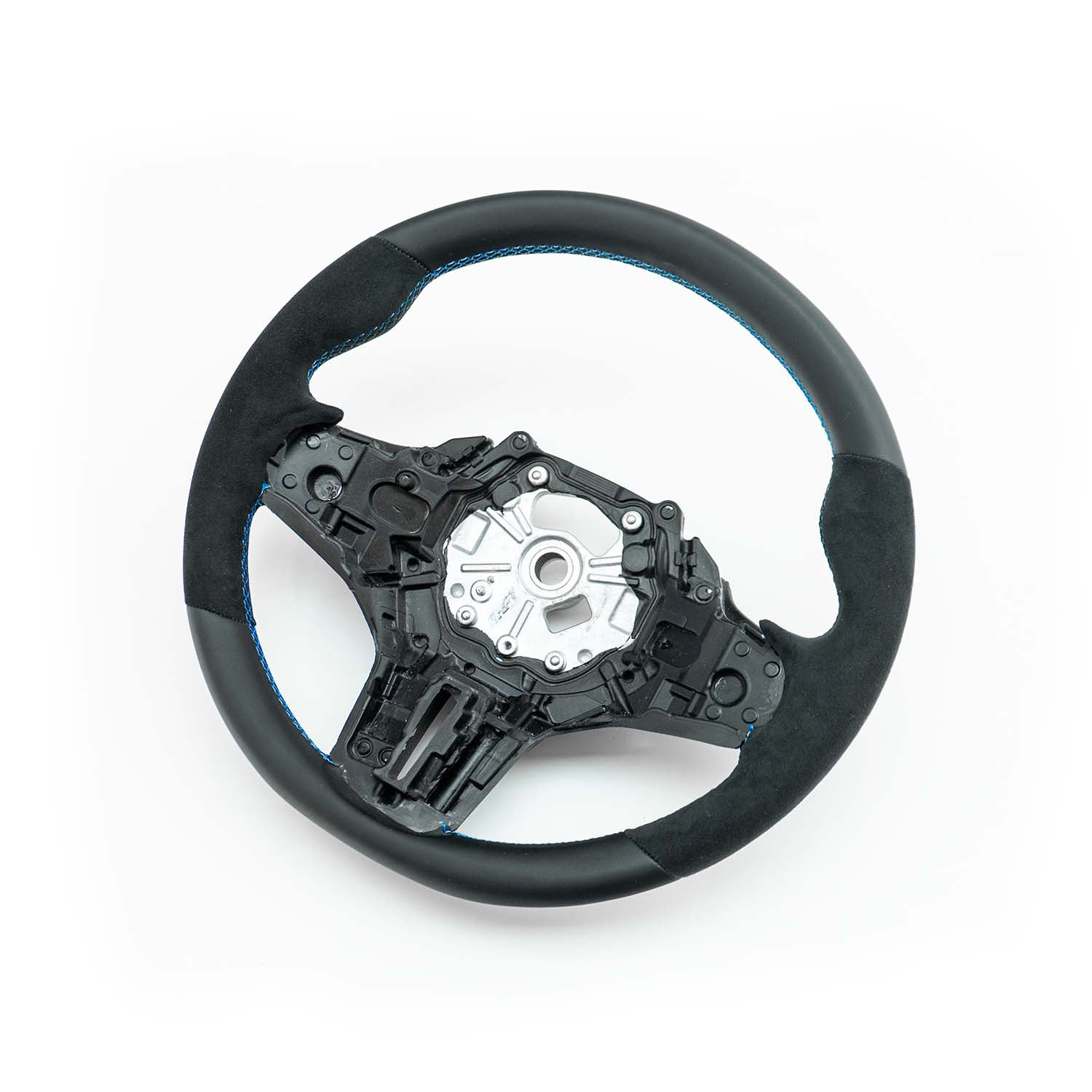 SHFT Round Steering Wheel In Alcantara & Leather For BMW G80 M3, G82 M4 & G87 M2