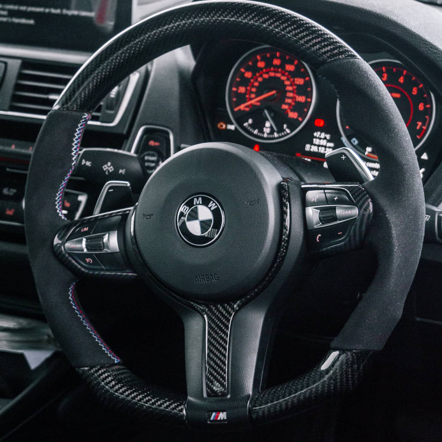 SHFT BMW F Series Gloss Carbon Fibre Effect Steering Wheel Trim