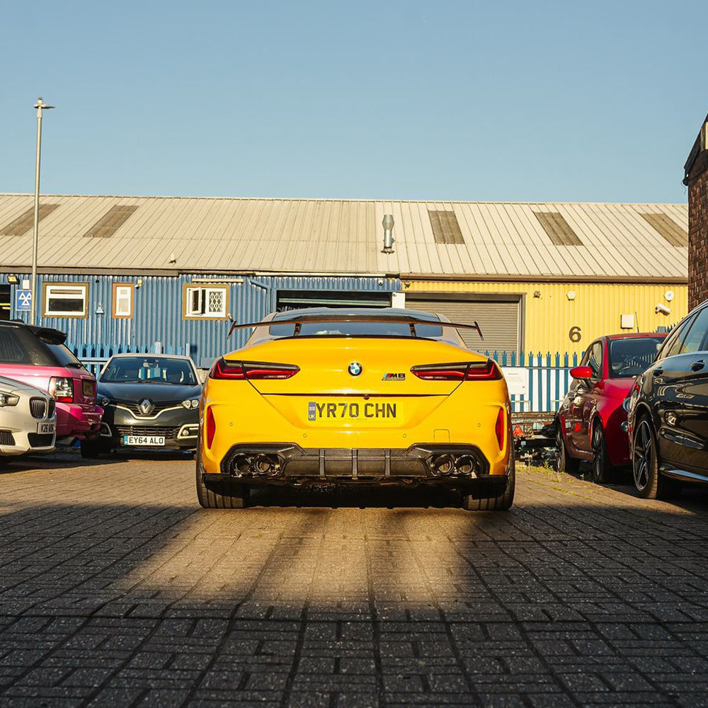 SooQoo BMW M8 F91 Rear Diffuser In Gloss Carbon Fibre