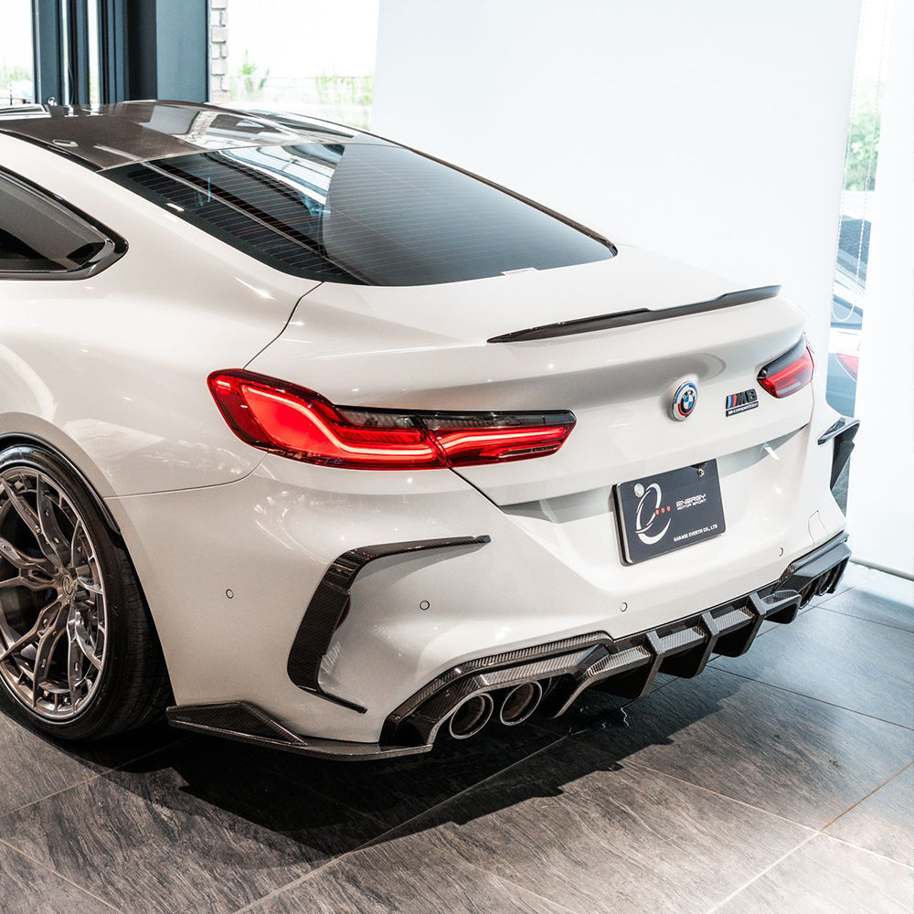 SooQoo BMW M8 F91 Rear Diffuser In Gloss Carbon Fibre