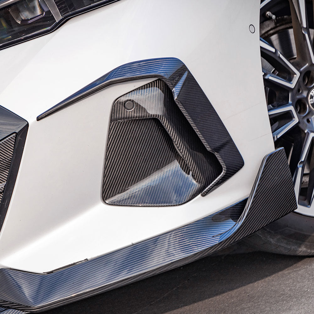 SooQoo BMW 5 Series G60 Front Bumper Insert In Gloss Carbon Fibre