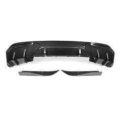 SooQoo BMW I4 G26 Rear Diffuser In Gloss Carbon Fibre