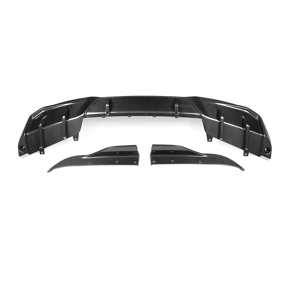 SooQoo BMW I4 G26 Rear Diffuser In Gloss Carbon Fibre