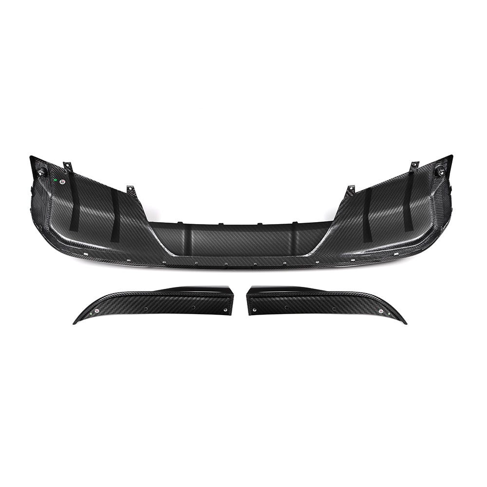 SooQoo BMW I4 G26 Rear Diffuser In Gloss Carbon Fibre