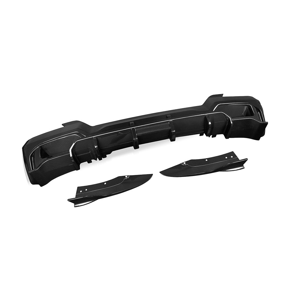 SooQoo BMW iX3 G08 Rear Diffuser In Gloss Carbon Fibre