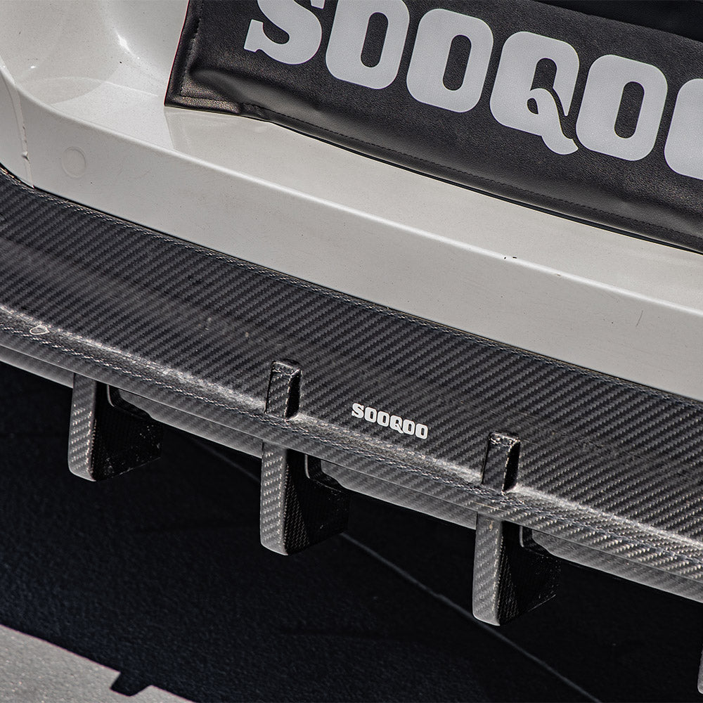 SooQoo BMW 8 Series G14 Rear Diffuser In Gloss Carbon Fibre