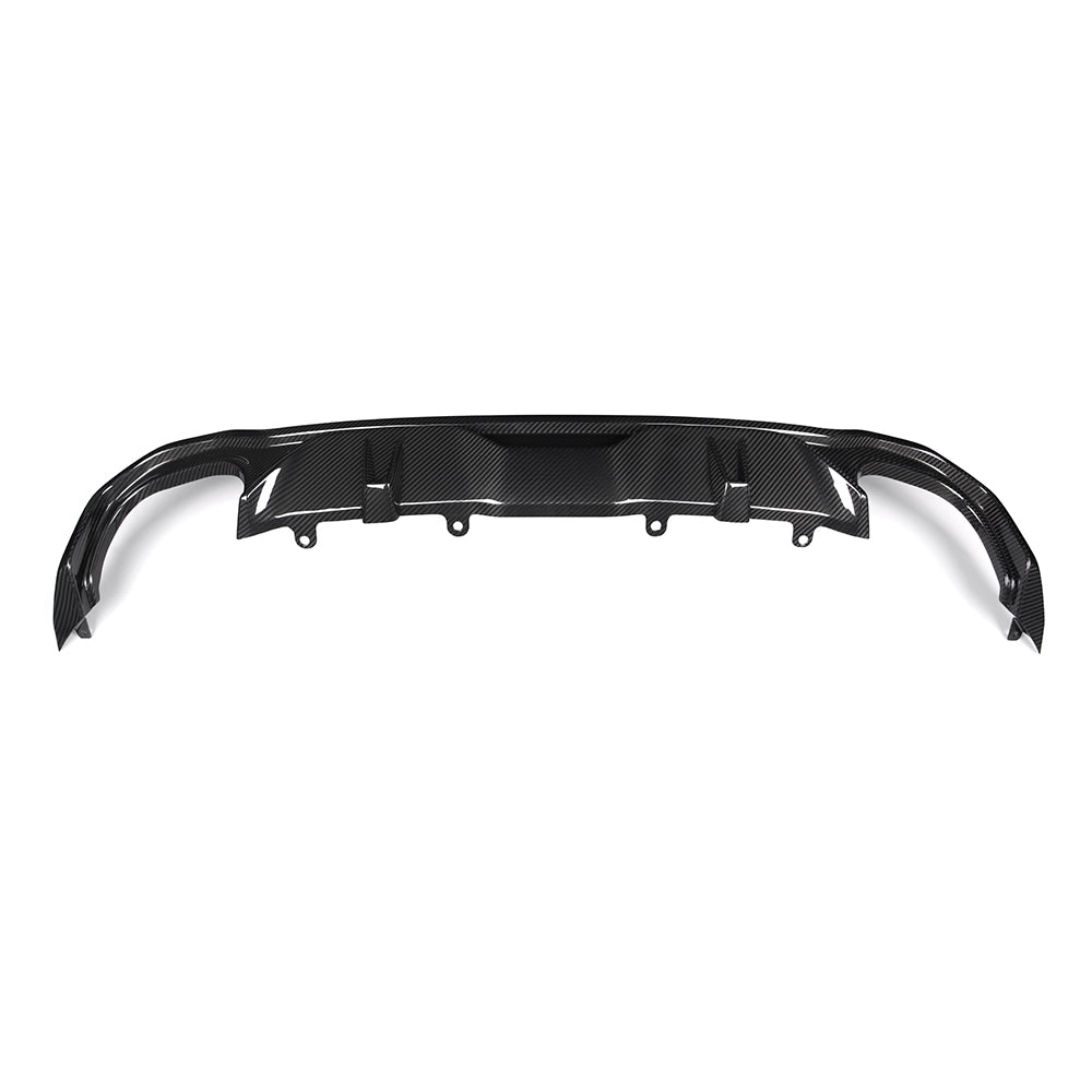 SooQoo BMW 4 Series G26 Rear Diffuser Dual Tips In Gloss Carbon Fibre