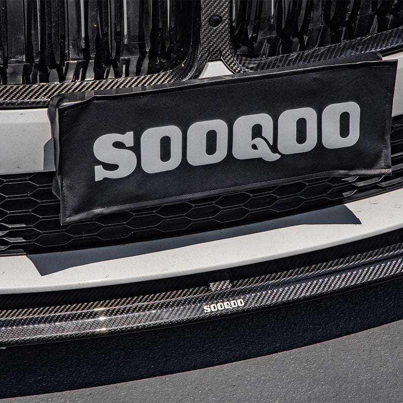 SooQoo BMW 8 Series G16 Front Lip In Gloss Carbon Fibre