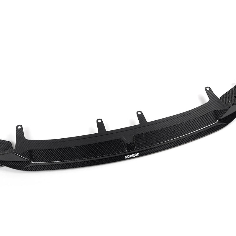 SooQoo BMW 8 Series G16 Front Lip In Gloss Carbon Fibre
