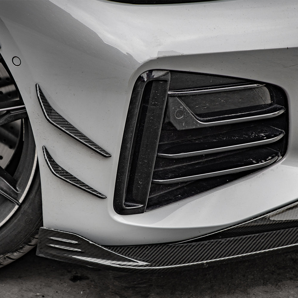 SooQoo BMW 4 Series G26 Front Lip In Gloss Carbon Fibre