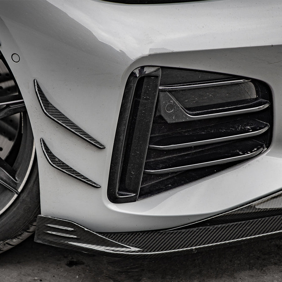 SooQoo BMW 4 Series G26 Front Lip In Gloss Carbon Fibre