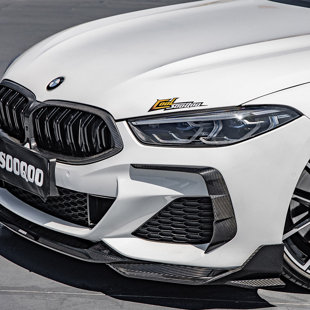 SooQoo BMW 8 Series G14 Front Bumper Insert In Gloss Carbon Fibre