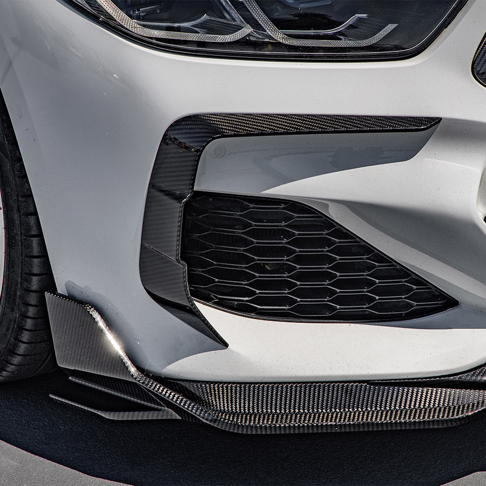 SooQoo BMW 8 Series G14 Front Bumper Insert In Gloss Carbon Fibre