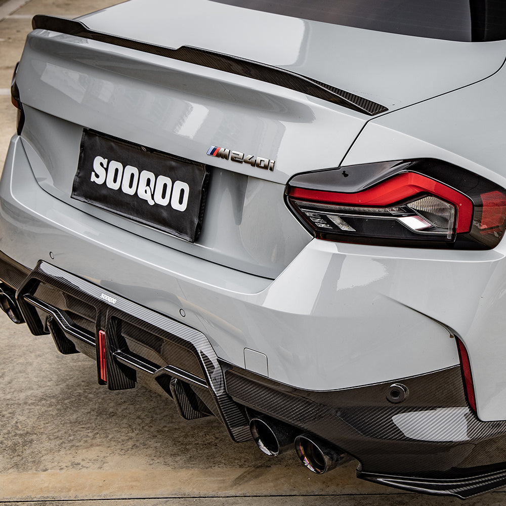 SooQoo BMW G42 M240i Carbon Fibre Rear Diffuser