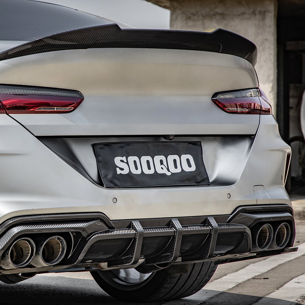 SooQoo BMW M8 F93 Gran Coupe Carbon Fibre Rear Diffuser