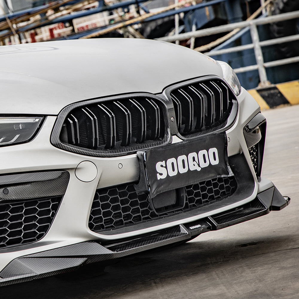 SooQoo BMW M8 F91 F92 F93 Carbon Fibre Front Splitter