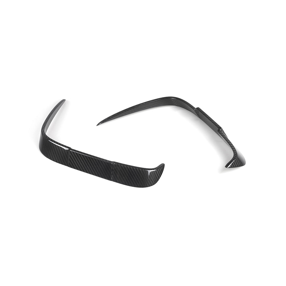SooQoo BMW M2 F87 Rear Bumper Inserts In Gloss Carbon Fibre