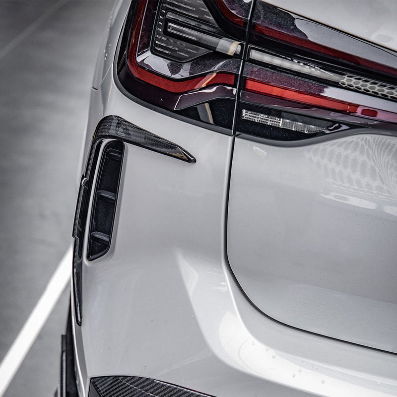 SooQoo BMW X3 G01 LCI Carbon Fibre Rear Bumper Inserts