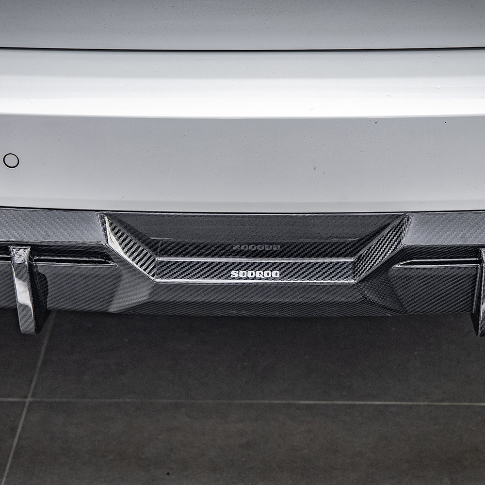 SooQoo BMW X3 G01 LCI Rear Diffuser In Gloss Carbon Fibre