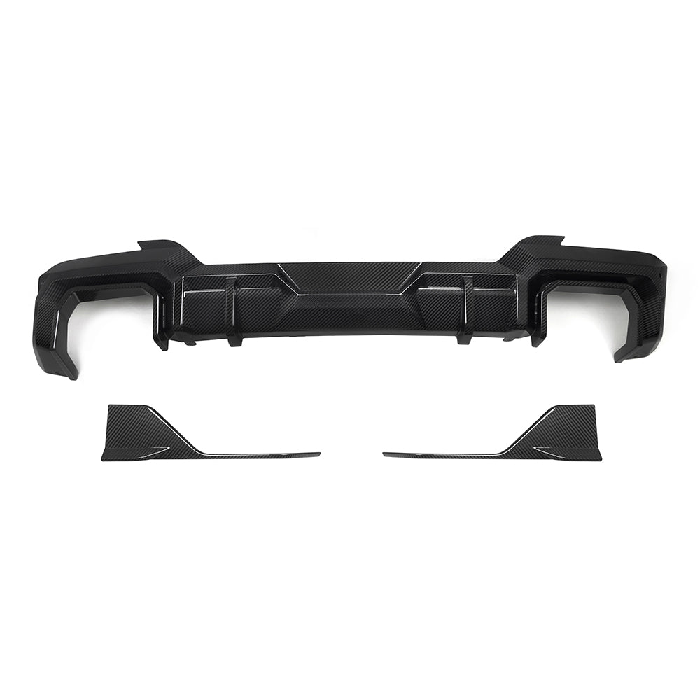 SooQoo BMW X3 G01 LCI Rear Diffuser In Gloss Carbon Fibre