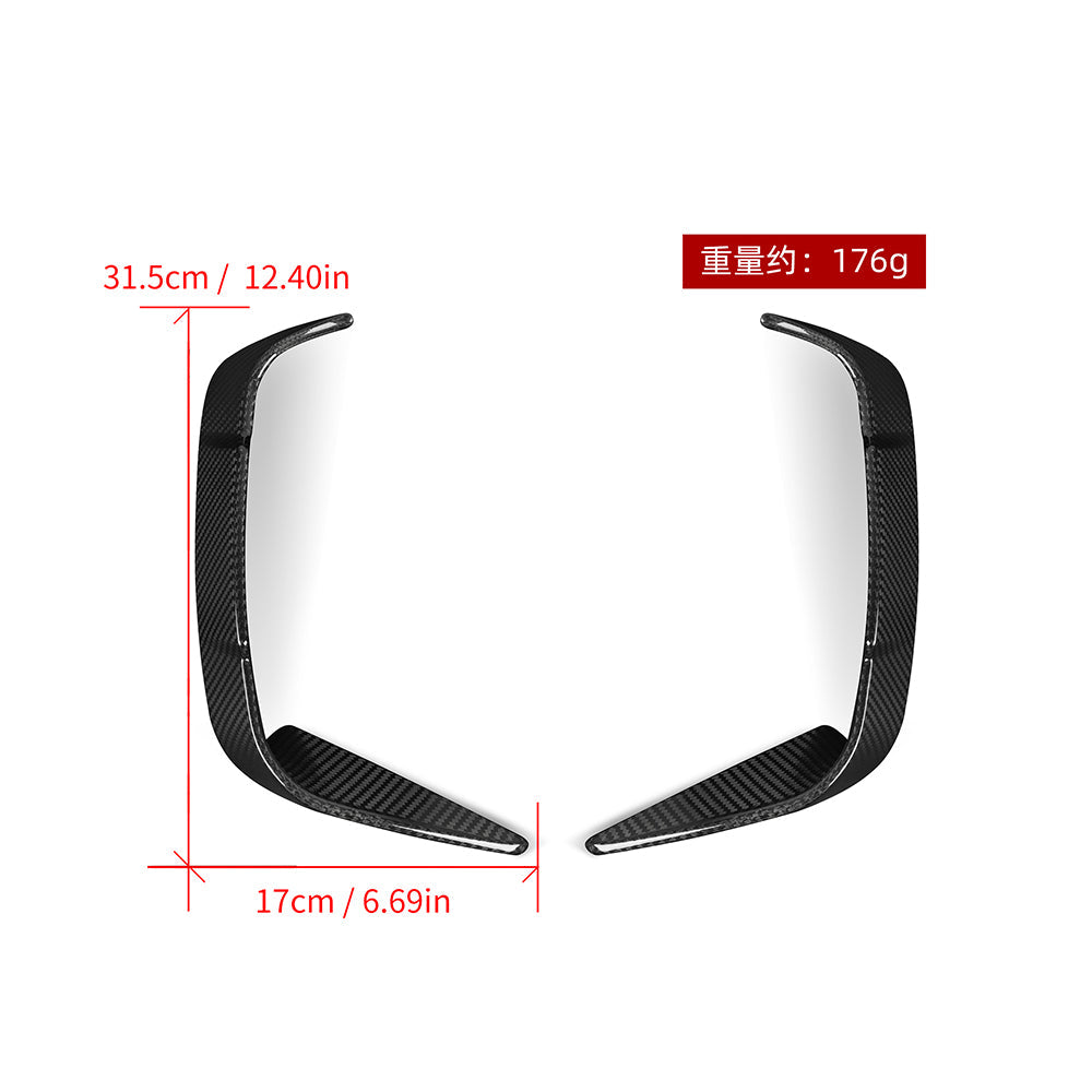 SooQoo BMW 4 Series G22 Front Bumper Insert In Gloss Carbon Fibre