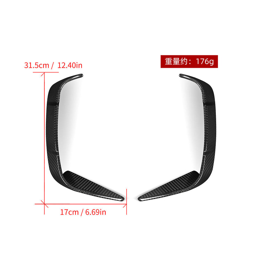 SooQoo BMW 4 Series G22 Front Bumper Insert In Gloss Carbon Fibre