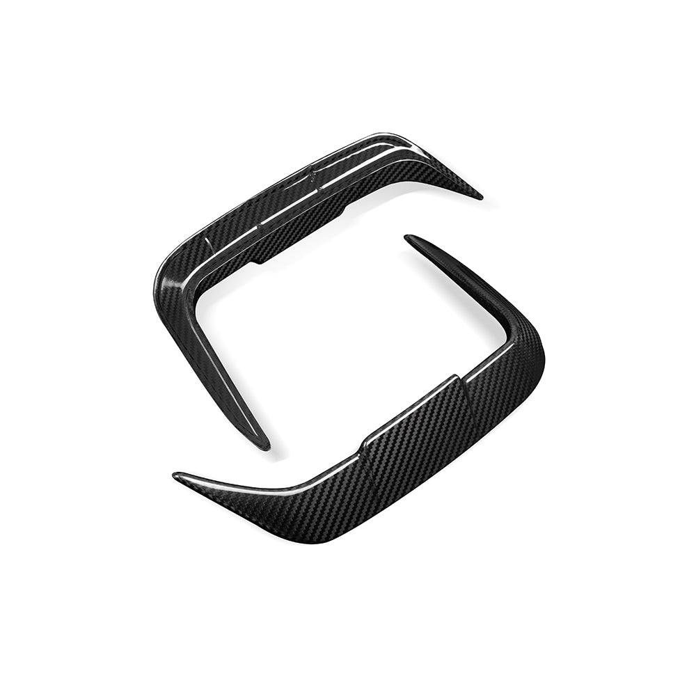 SooQoo BMW IX3 G08 Rear Bumper Inserts In Gloss Carbon Fibre