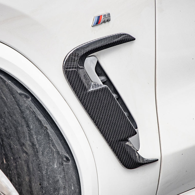 SooQoo BMW X3 G01 LCI Side Fender Trims In Gloss Carbon Fibre
