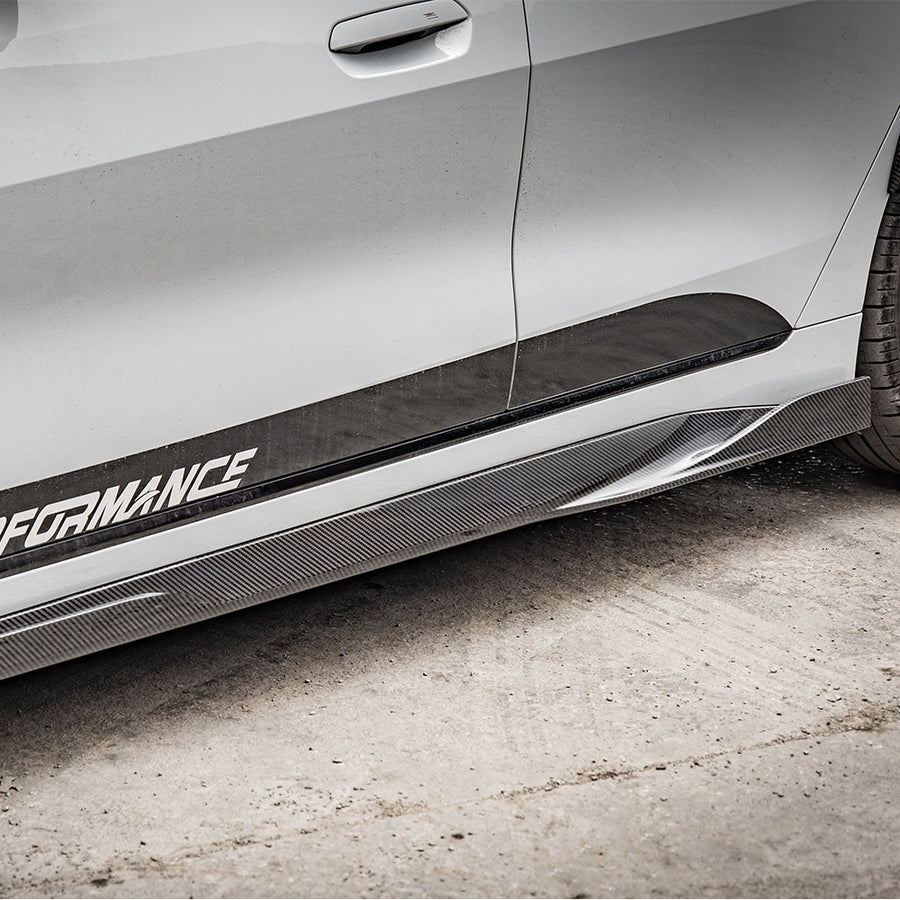 SooQoo BMW 4 Series G26 Side Skirt In Gloss Carbon Fibre