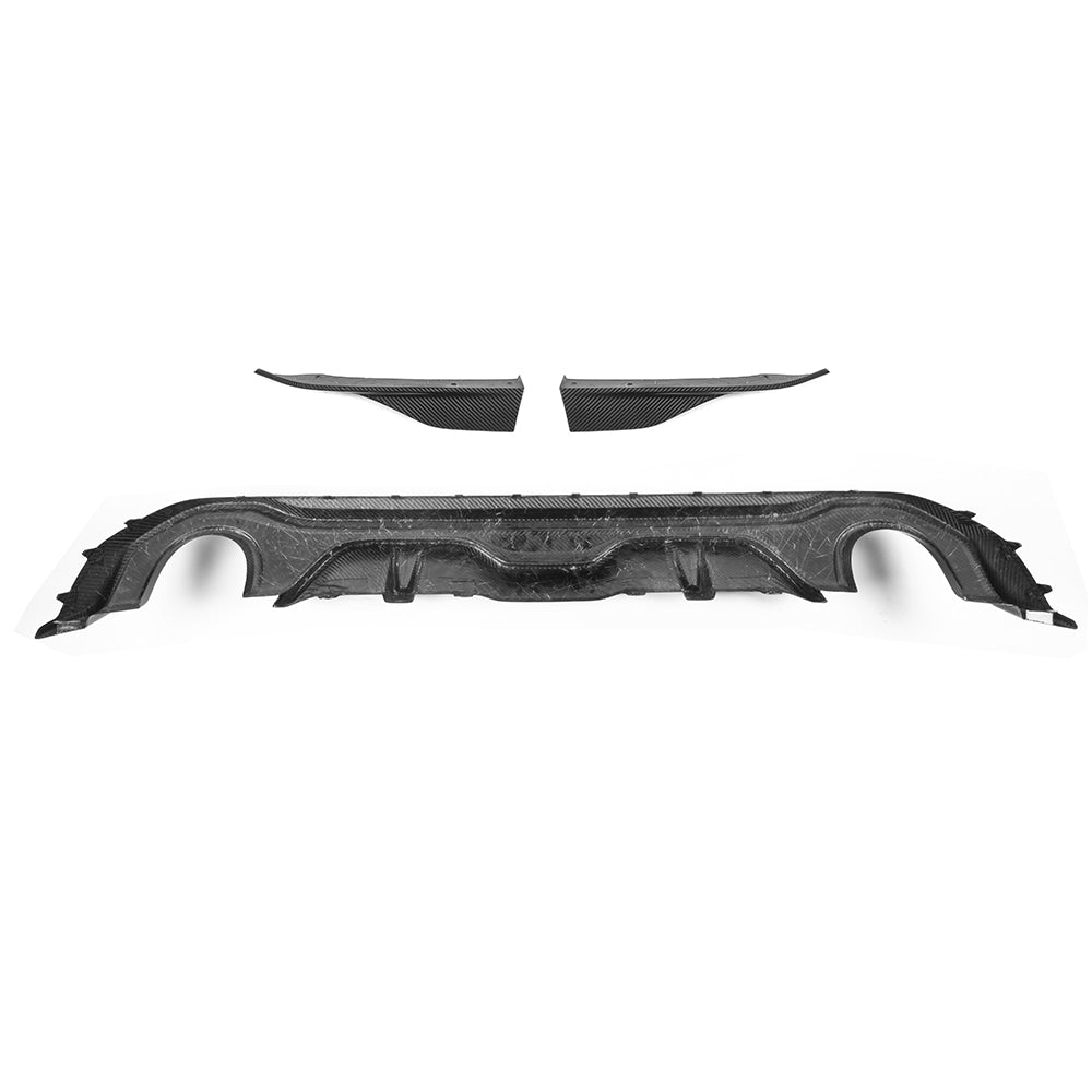 SooQoo BMW 4 Series G26 Rear Diffuser Single Tip In Gloss Carbon Fibre