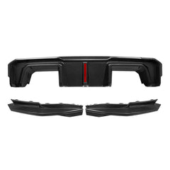 SooQoo V2 BMW M3 G80 Rear Diffuser W/Brake Light In Gloss Carbon Fibre