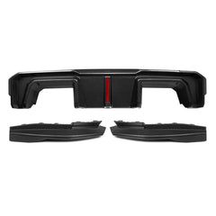 SooQoo V2 BMW M4 G82 Rear Diffuser W/Brake Light In Gloss Carbon Fibre