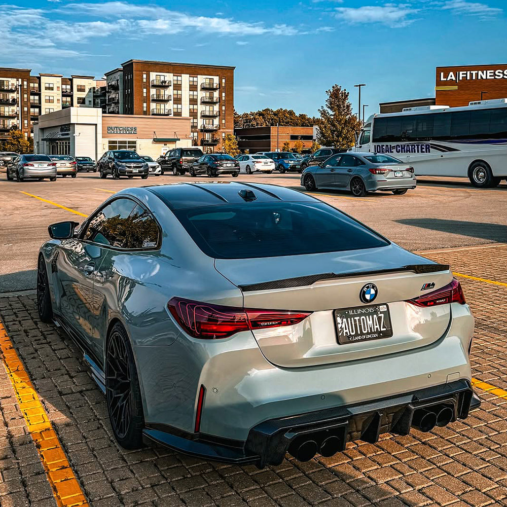 SooQoo V2 BMW M4 G82 G83 Rear Diffuser In Gloss Carbon Fibre
