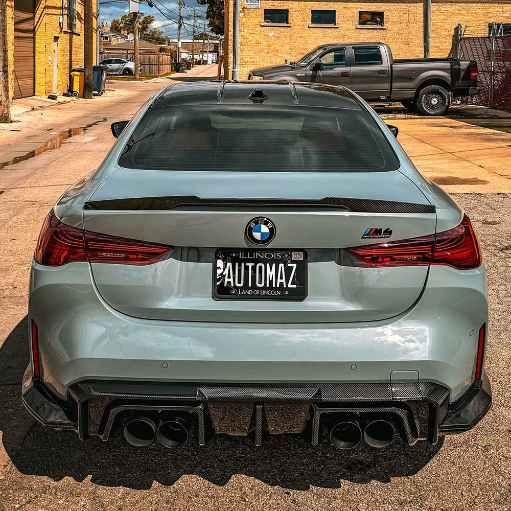 SooQoo V2 BMW M4 G82 G83 Rear Diffuser In Gloss Carbon Fibre