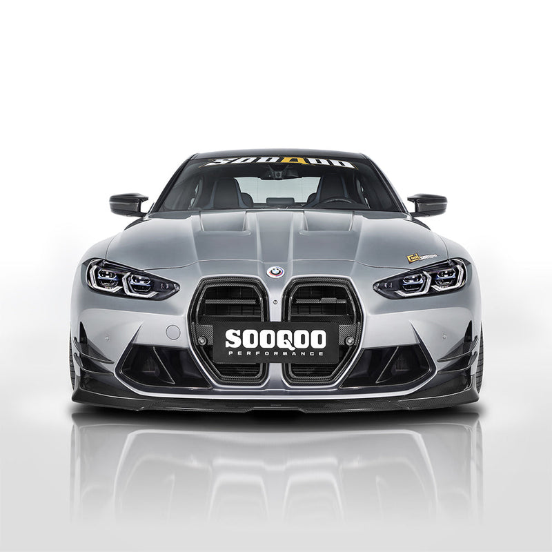 SooQoo V2 BMW G8x M3 M4 Front Lip In Gloss Carbon Fibre