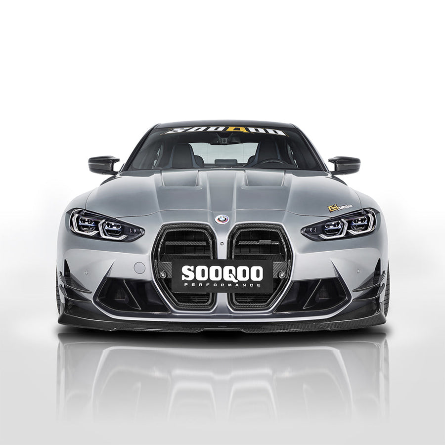 SooQoo V2 BMW G8x M3 M4 Front Lip In Gloss Carbon Fibre