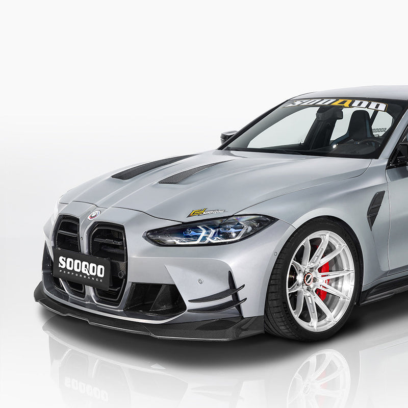 SooQoo V2 BMW G8x M3 M4 Front Lip In Gloss Carbon Fibre