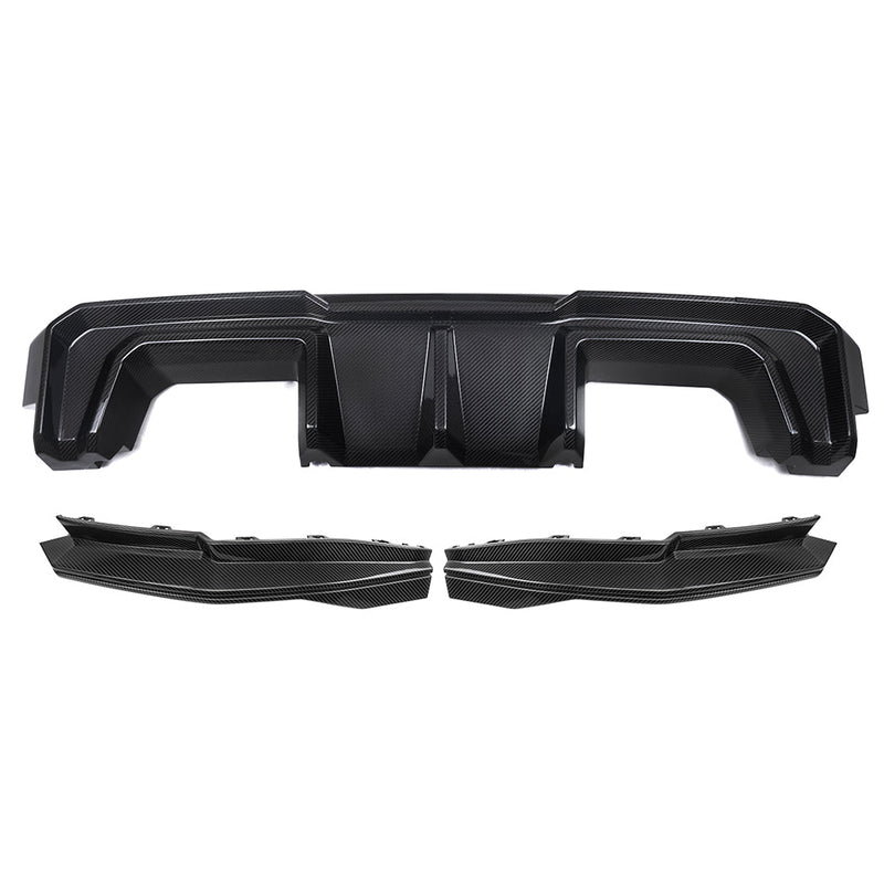 SooQoo V2 BMW M3 G80 G81 Rear Diffuser In Gloss Carbon Fibre