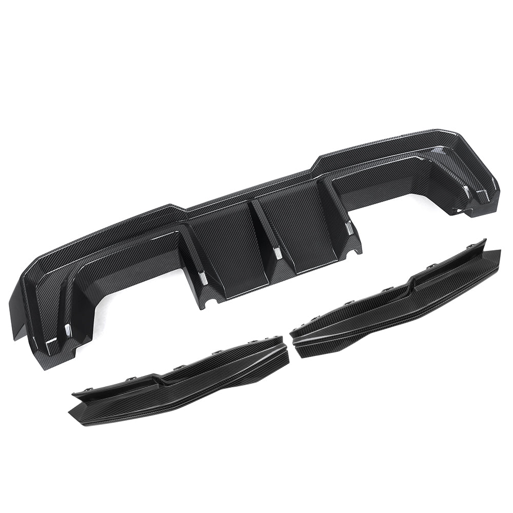 SooQoo V2 BMW M3 G80 G81 Rear Diffuser In Gloss Carbon Fibre