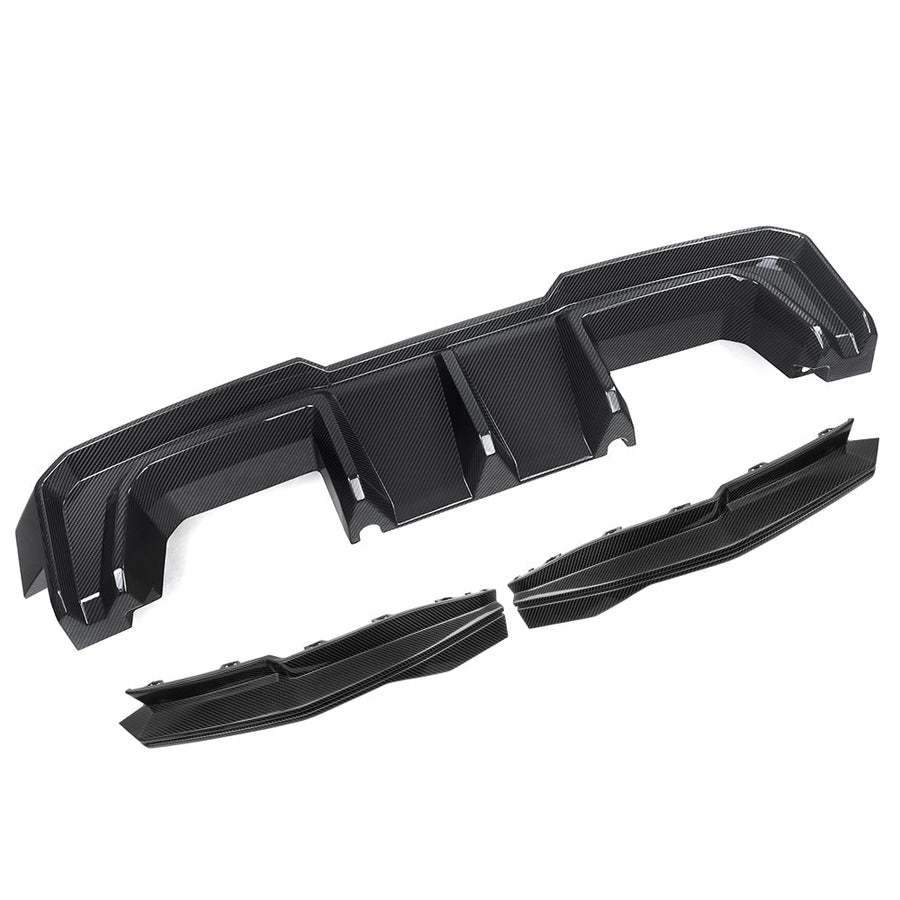 SooQoo V2 BMW M3 G80 G81 Rear Diffuser In Gloss Carbon Fibre