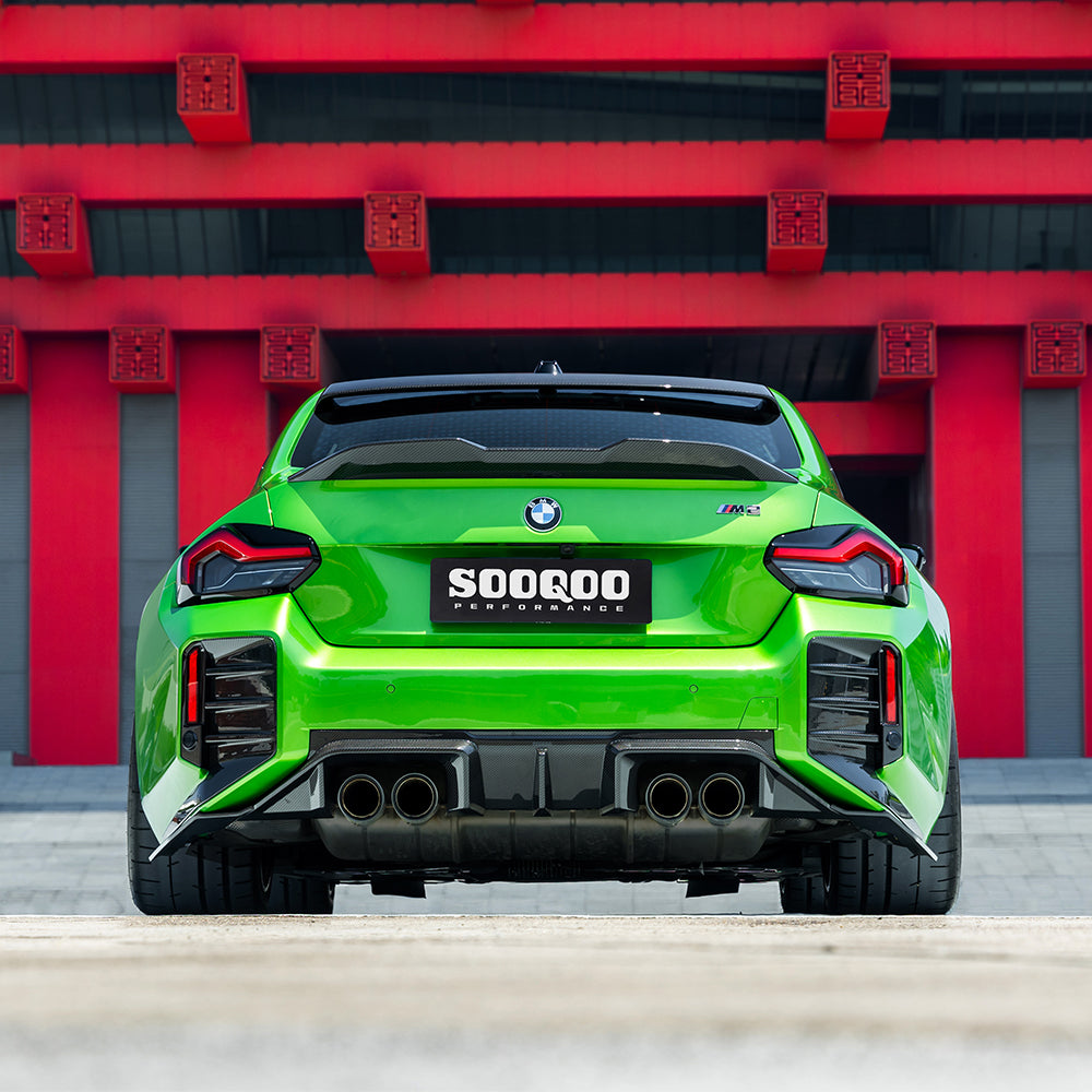 SooQoo V2 BMW M2 G87 Rear Diffuser In Gloss Carbon Fibre