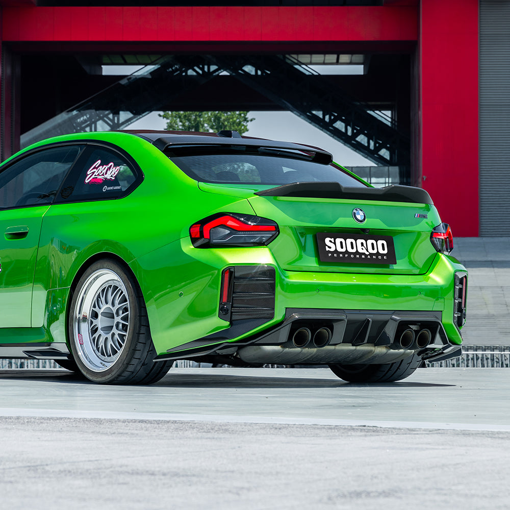 SooQoo V2 BMW M2 G87 Rear Diffuser In Gloss Carbon Fibre