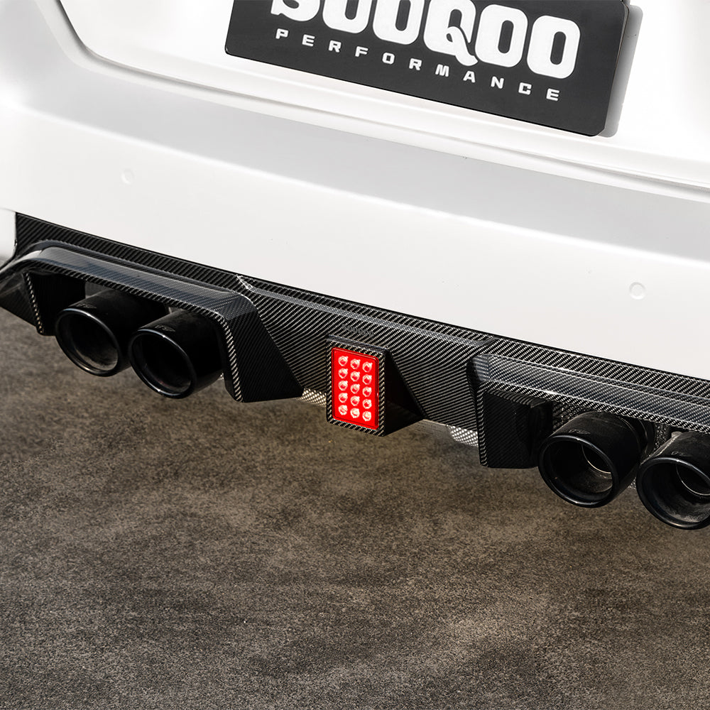 SooQoo V3 BMW M2 G87 Rear Diffuser In Gloss Carbon Fibre