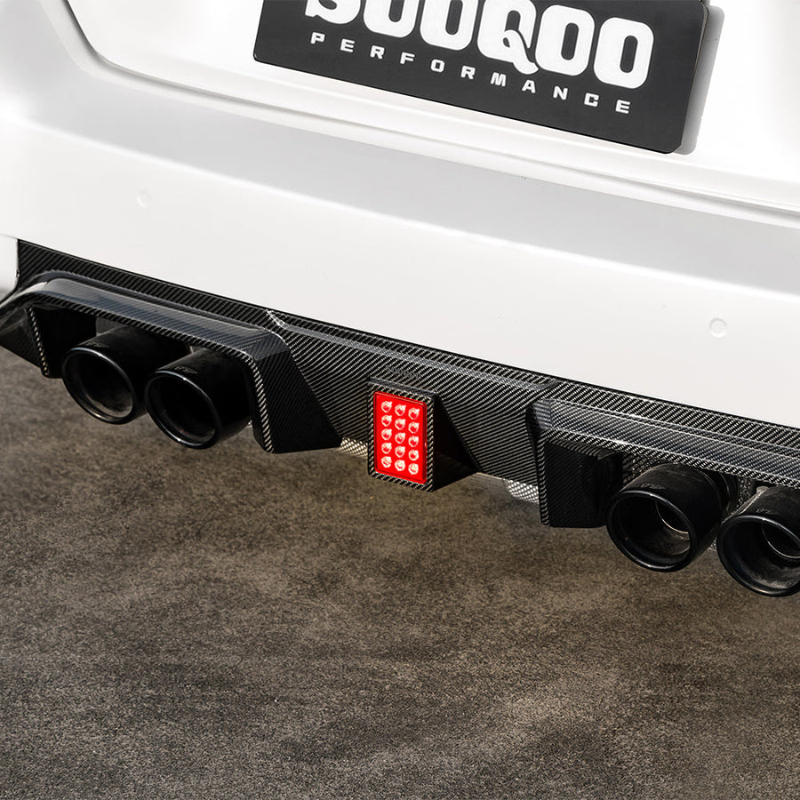 SooQoo V3 BMW M2 G87 Rear Diffuser In Gloss Carbon Fibre